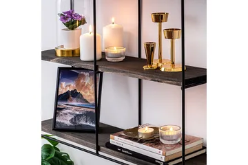 Apricus Vägghylla 60x15 cm 3 Hyllor - Svart/Mörkbrun - Förvaring - Hylla - Vägghylla