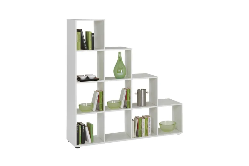 Arnim Hylla 139 cm Trappsteg - Vit - Förvaring - Hylla - Vägghylla