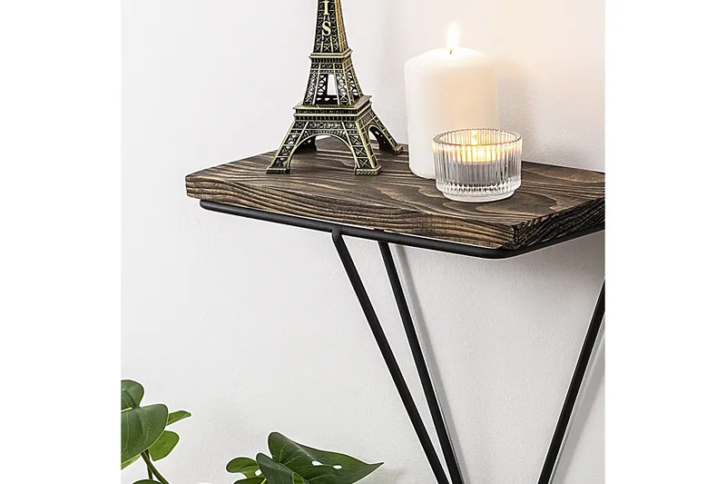 Arsenal Vägghylla 15x27 cm - Svart/Valnöt - Förvaring - Hylla - Vägghylla