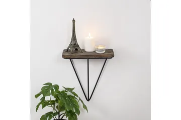 Arsenal Vägghylla 15x27 cm - Svart/Valnöt - Förvaring - Hylla - Vägghylla