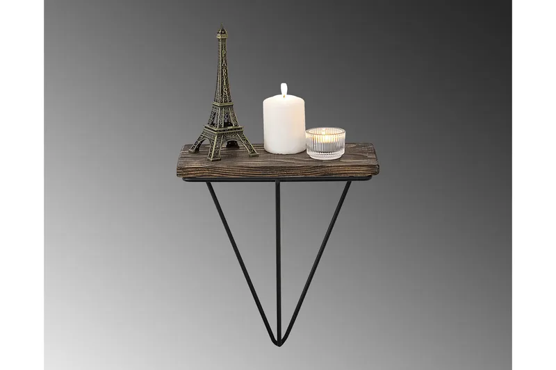 Arsenal Vägghylla 15x27 cm - Svart/Valnöt - Förvaring - Hylla - Vägghylla