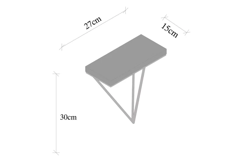 Arsenal Vägghylla 15x27 cm - Svart/Valnöt - Förvaring - Hylla - Vägghylla