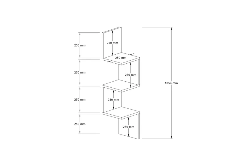 Baghana Vägghylla 25x25 cm - Blå - Förvaring - Hylla - Vägghylla