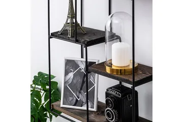 Bingdi Vägghylla 60x15 cm 4 Hyllor - Svart/Mörkbrun - Förvaring - Hylla - Vägghylla