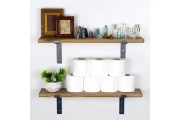 Bogel Vägghylla 60 cm - Svart/Valnöt - Förvaring - Hylla - Vägghylla