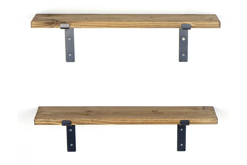 Bogel Vägghylla 60 cm - Svart/Valnöt - Förvaring - Hylla - Vägghylla