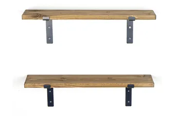 Bogel Vägghylla 60 cm - Svart/Valnöt - Förvaring - Hylla - Vägghylla