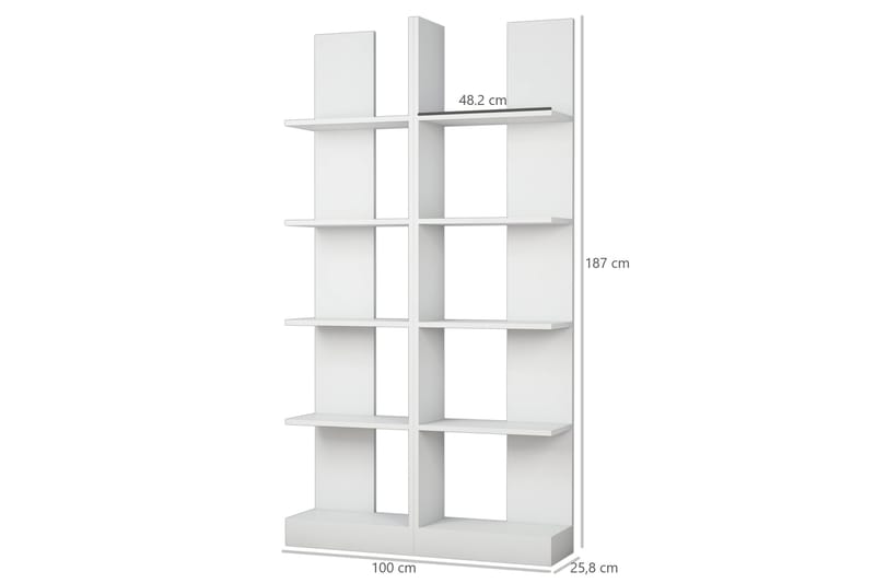 Bokhylla Tyrsberget 100 cm - Vit - Förvaring - Hylla - Vägghylla