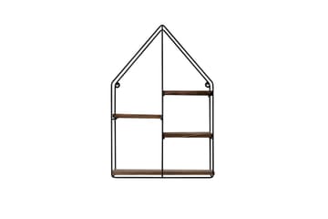 Catesbaei Vägghylla 60x15 cm 4 Hyllor - Svart/Mörkbrun - Förvaring - Hylla - Vägghylla