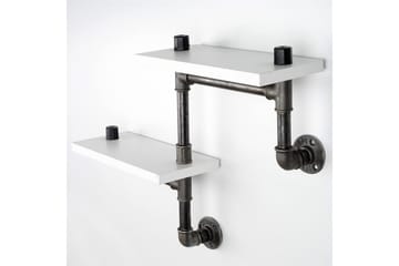 Chandina Vägghylla 56x13 cm 2 Hyllor - Vit - Förvaring - Hylla - Vägghylla