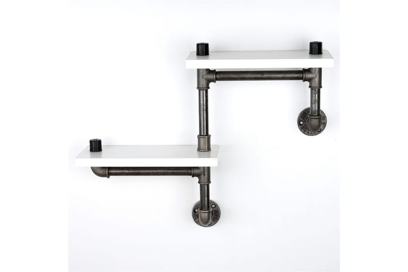 Chandina Vägghylla 56x13 cm 2 Hyllor - Vit - Förvaring - Hylla - Vägghylla