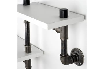 Chandina Vägghylla 56x13 cm 2 Hyllor - Vit - Förvaring - Hylla - Vägghylla