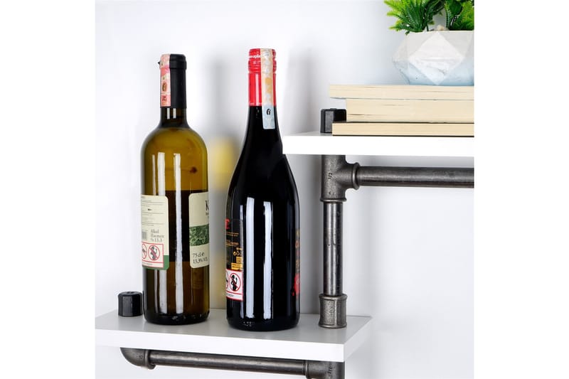 Chandina Vägghylla 56x13 cm 2 Hyllor - Vit - Förvaring - Hylla - Vägghylla