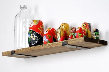 Chealsie Vägghylla 60 cm - Svart/Valnöt - Förvaring - Hylla - Vägghylla