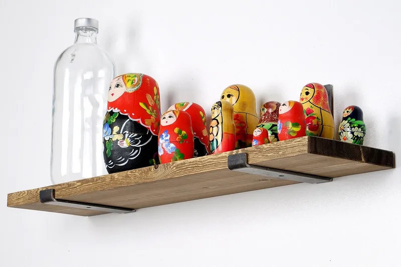 Chealsie Vägghylla 60 cm - Svart/Valnöt - Förvaring - Hylla - Vägghylla