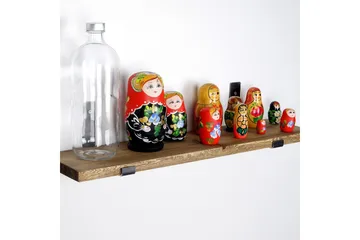 Chealsie Vägghylla 60 cm - Svart/Valnöt - Förvaring - Hylla - Vägghylla