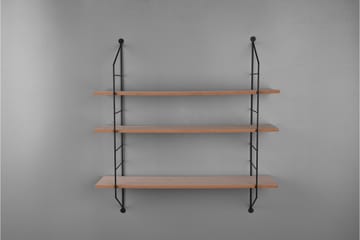 Vägghylla Clara 60x62x14,5 cm Svart/Trä - Svart/Trä - Förvaring - Hylla - Vägghylla