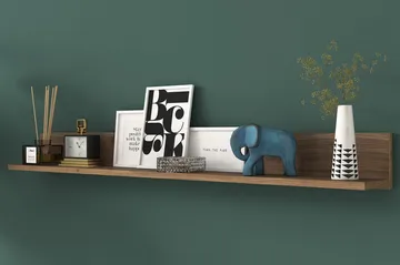 Coliandien Vägghylla 13x136 cm - Valnöt - Förvaring - Hylla - Vägghylla