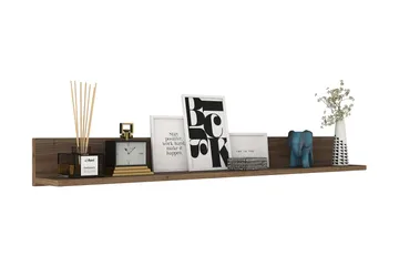 Coliandien Vägghylla 13x136 cm - Valnöt - Förvaring - Hylla - Vägghylla