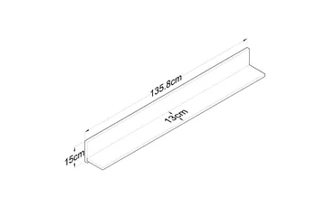 Coliandien Vägghylla 13x136 cm - Valnöt - Förvaring - Hylla - Vägghylla