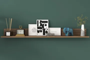 Coliandien Vägghylla 13x136 cm - Valnöt - Förvaring - Hylla - Vägghylla