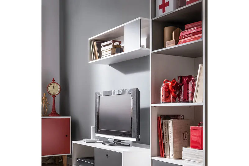 Concept Vägghylla Vit/Mörkgrå - Vit/Mörkgrå - Förvaring - Hylla - Vägghylla