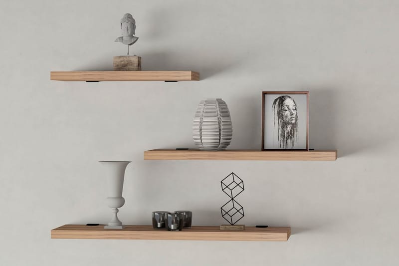 Cordin Vägghylla 2x30 cm 3-pack - Natur - Förvaring - Hylla - Vägghylla