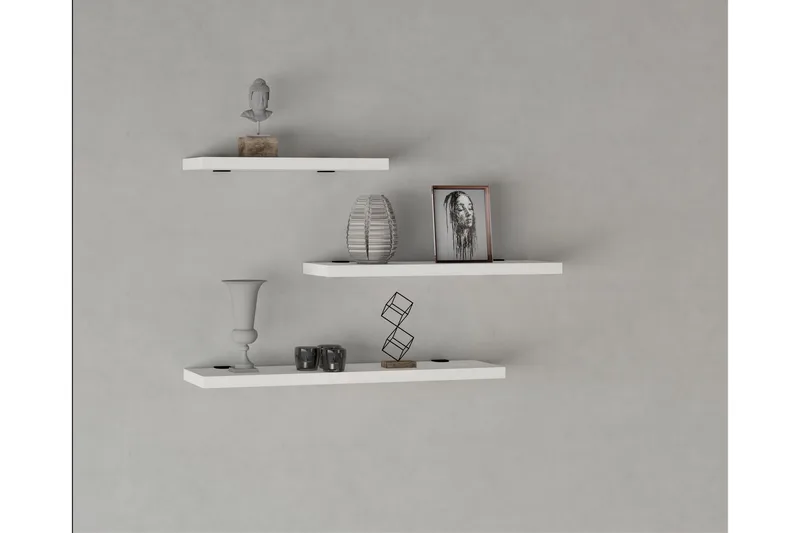 Cordin Vägghylla 2x30 cm 3-pack - Vit - Förvaring - Hylla - Vägghylla