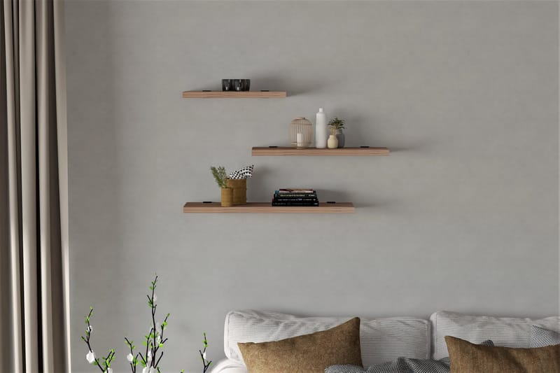 Cordin Vägghylla 2x30 cm 3-pack - Natur - Förvaring - Hylla - Vägghylla