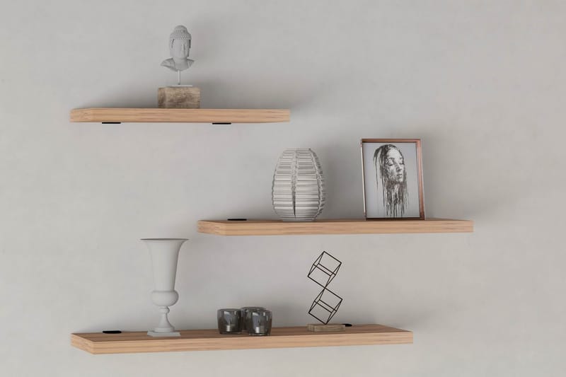 Cordin Vägghylla 2x30 cm 3-pack - Natur - Förvaring - Hylla - Vägghylla