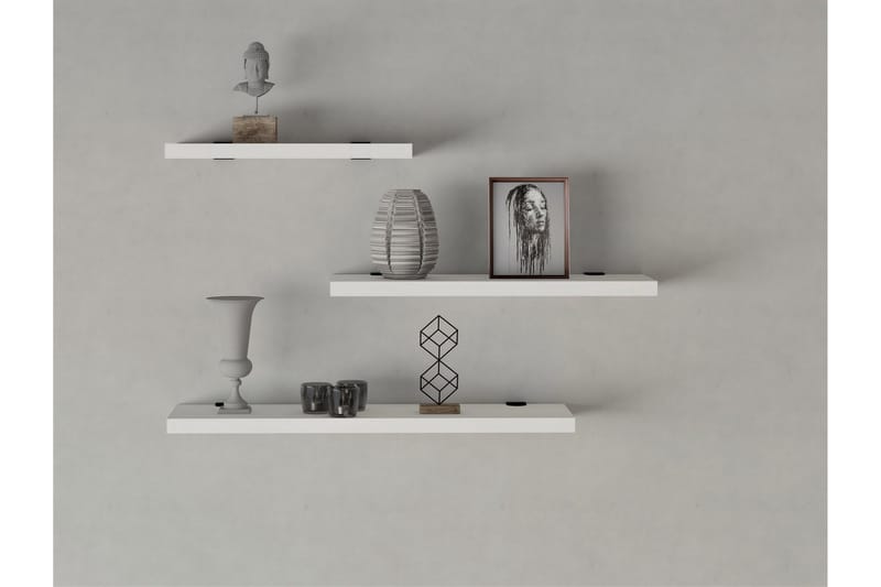 Cordin Vägghylla 2x30 cm 3-pack - Vit - Förvaring - Hylla - Vägghylla