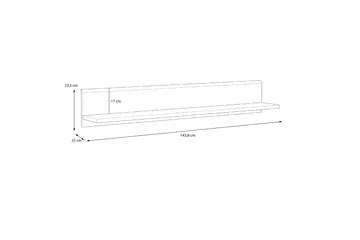 Corlius Vägghylla 25x144 cm - Beige/Brun - Förvaring - Hylla - Vägghylla