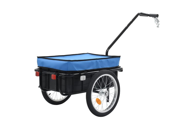 Cykelvagn/handkärra 155x61x83 cm stål blå - Blå - Vägghylla - Väggförvaring