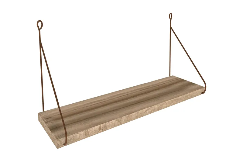 Decormet Vägghylla - Brun - Förvaring - Hylla - Vägghylla
