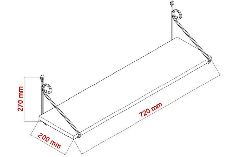 Decormet Vägghylla - Ek/Brun - Förvaring - Hylla - Vägghylla