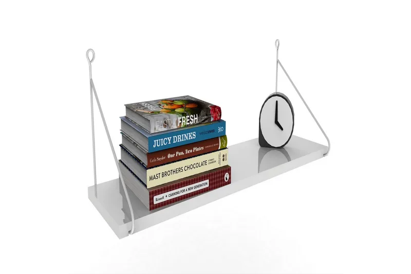 Decormet Vägghylla - Vit - Förvaring - Hylla - Vägghylla