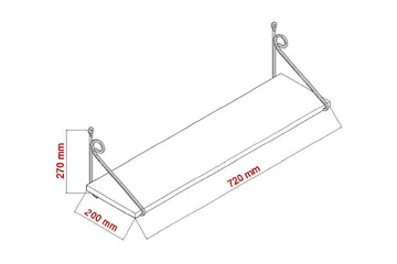 Decormet Vägghylla - Vit - Förvaring - Hylla - Vägghylla