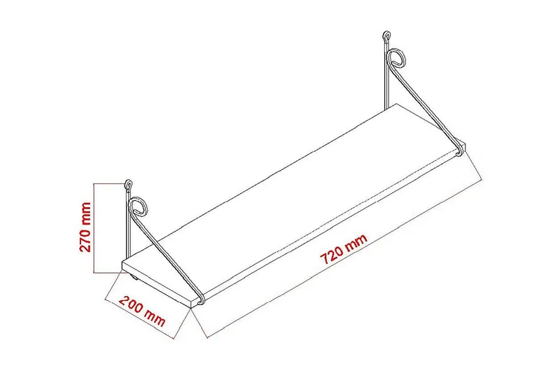 Decormet Vägghylla - Vit - Förvaring - Hylla - Vägghylla