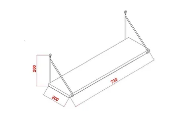 Decormet Vägghylla - Vit/Grå - Förvaring - Hylla - Vägghylla