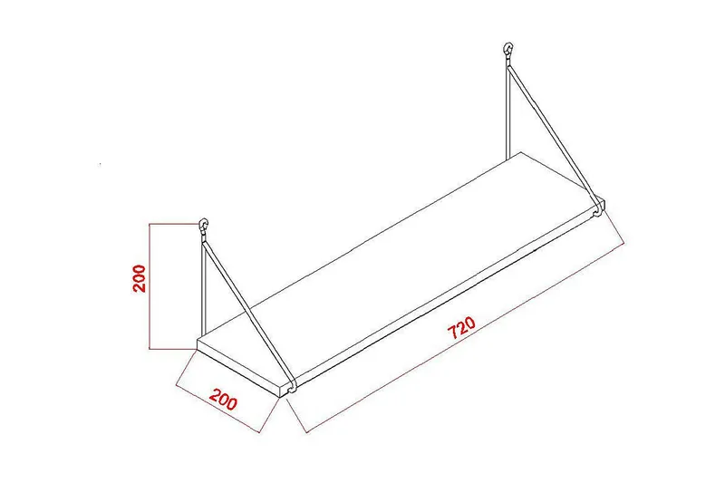 Decormet Vägghylla - Vit/Grå - Förvaring - Hylla - Vägghylla