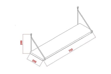 Decormet Vägghylla - Vit/Grå - Förvaring - Hylla - Vägghylla
