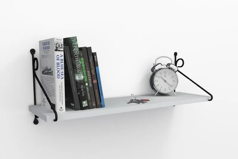 Decormet Vägghylla - Vit/Svart - Förvaring - Hylla - Vägghylla