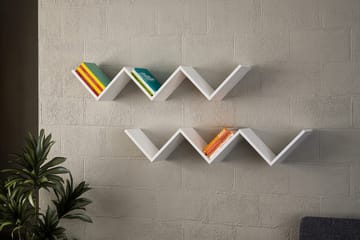 Decormet Vägghylla W-form - Vit/Orange - Förvaring - Hylla - Vägghylla