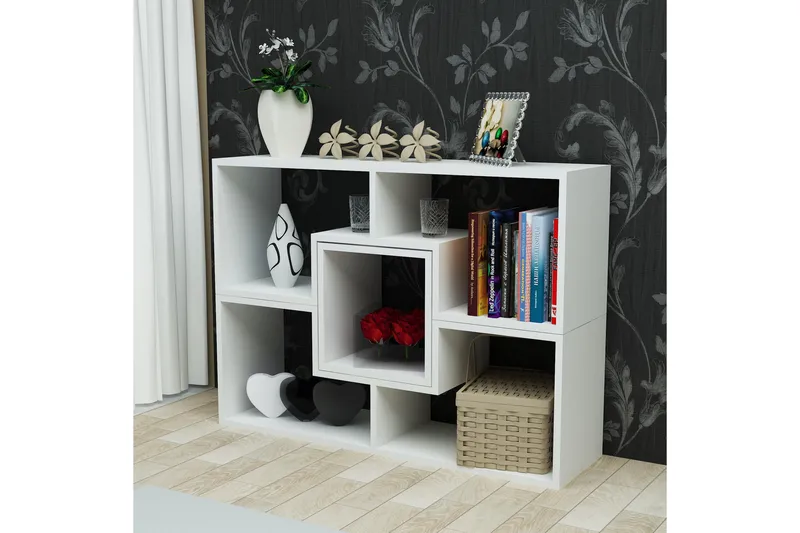 Decorotika Bokhylla Låg - Vit - Förvaring - Hylla - Vägghylla