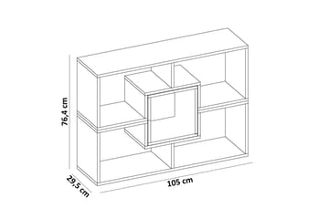 Decorotika Bokhylla Låg - Vit - Förvaring - Hylla - Vägghylla