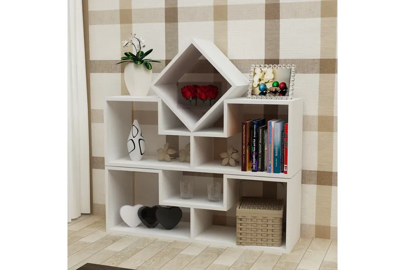 Decorotika Bokhylla Låg - Vit - Förvaring - Hylla - Vägghylla