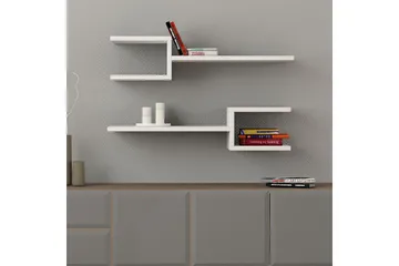 Decorta Vägghylla - Vit - Förvaring - Hylla - Vägghylla