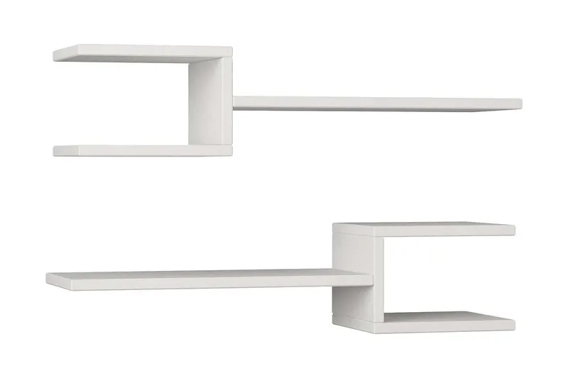 Decorta Vägghylla - Vit - Förvaring - Hylla - Vägghylla