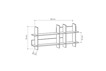 Decorta Vägghylla - Vit - Förvaring - Hylla - Vägghylla