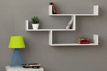 Decorta Vägghylla - Vit - Förvaring - Hylla - Vägghylla